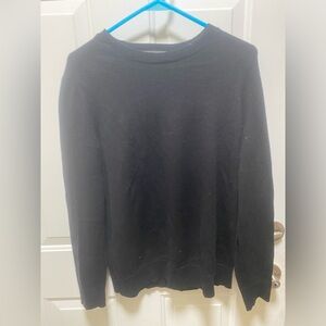 Banana Republic L TALL Baruffa Italian Merino Wool Sweater Black